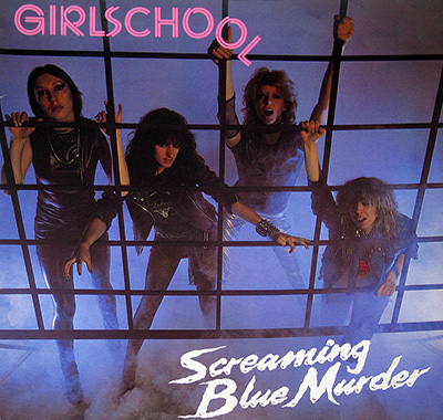 GIRLSCHOOL - Screaming Blue Murder  album front cover vinyl record